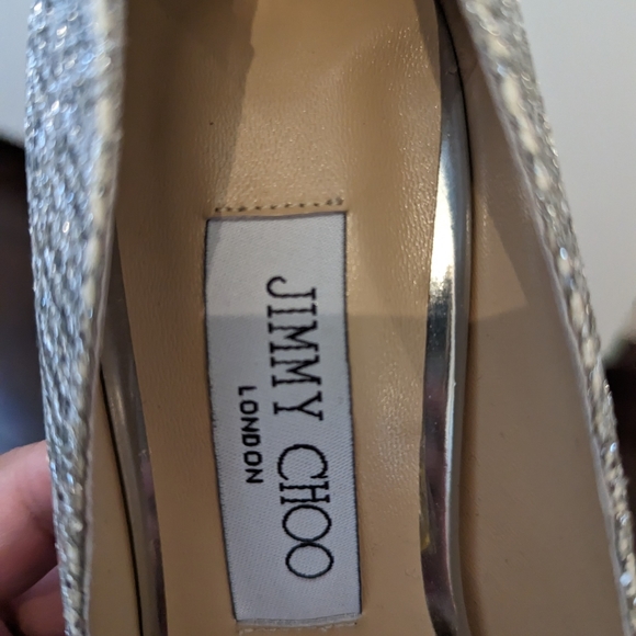 Jimmy Choo Romy 85 Silver Glitter pumps - Picture 11 of 11